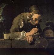 Jean Baptiste Simeon Chardin Blowing bubbles juvenile oil painting